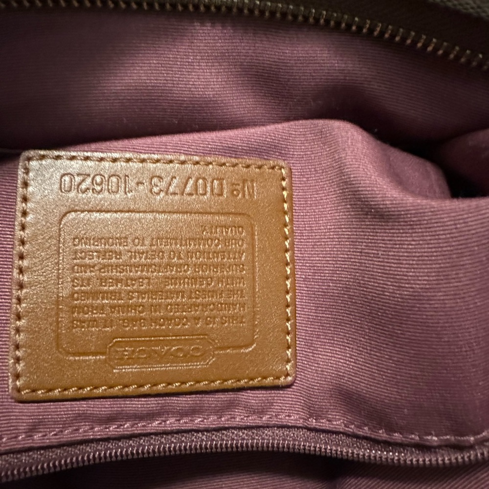 Coach Tan and Brown Signature Shoulder Bag - Picture 3 of 14